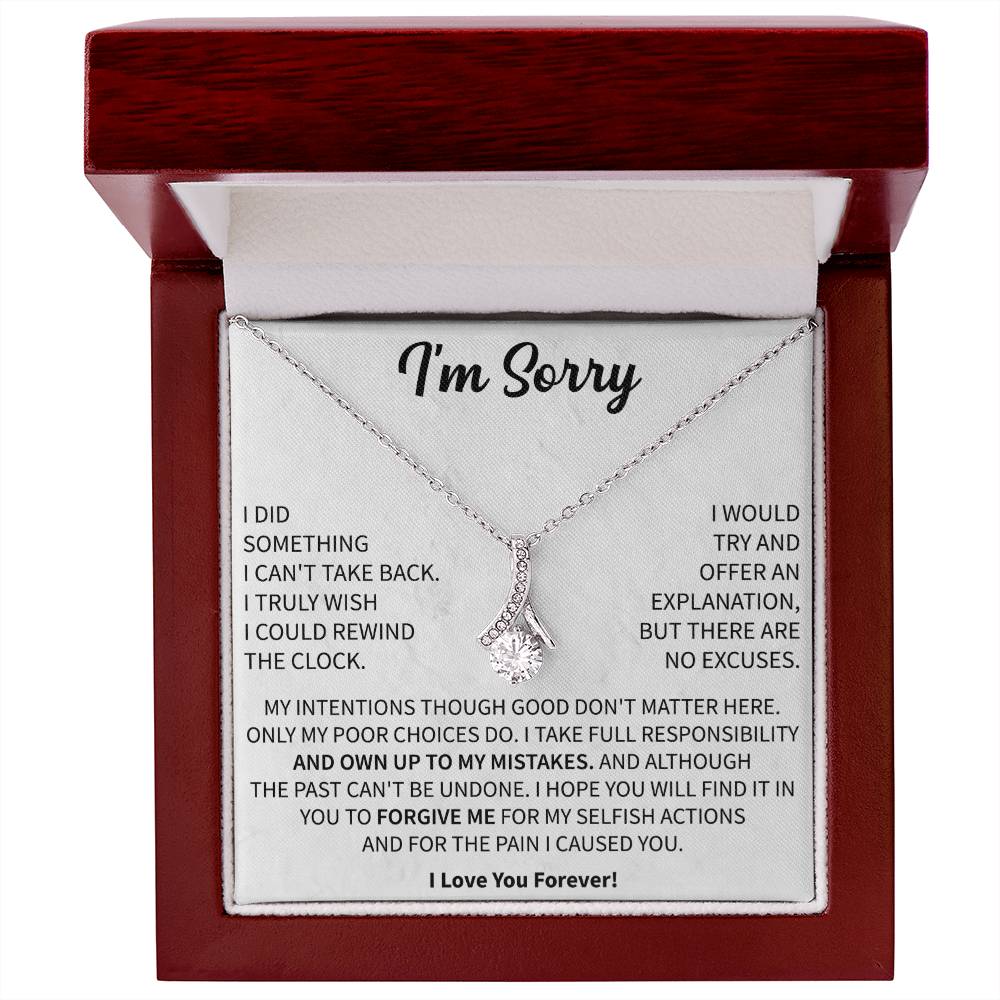 I'm Sorry Gift Apology Gift Necklace For Her, Please Forgive me Gift Wife, Girlfriend, Friend, Forgiveness, Forgive Necklace - Beauty Belliss